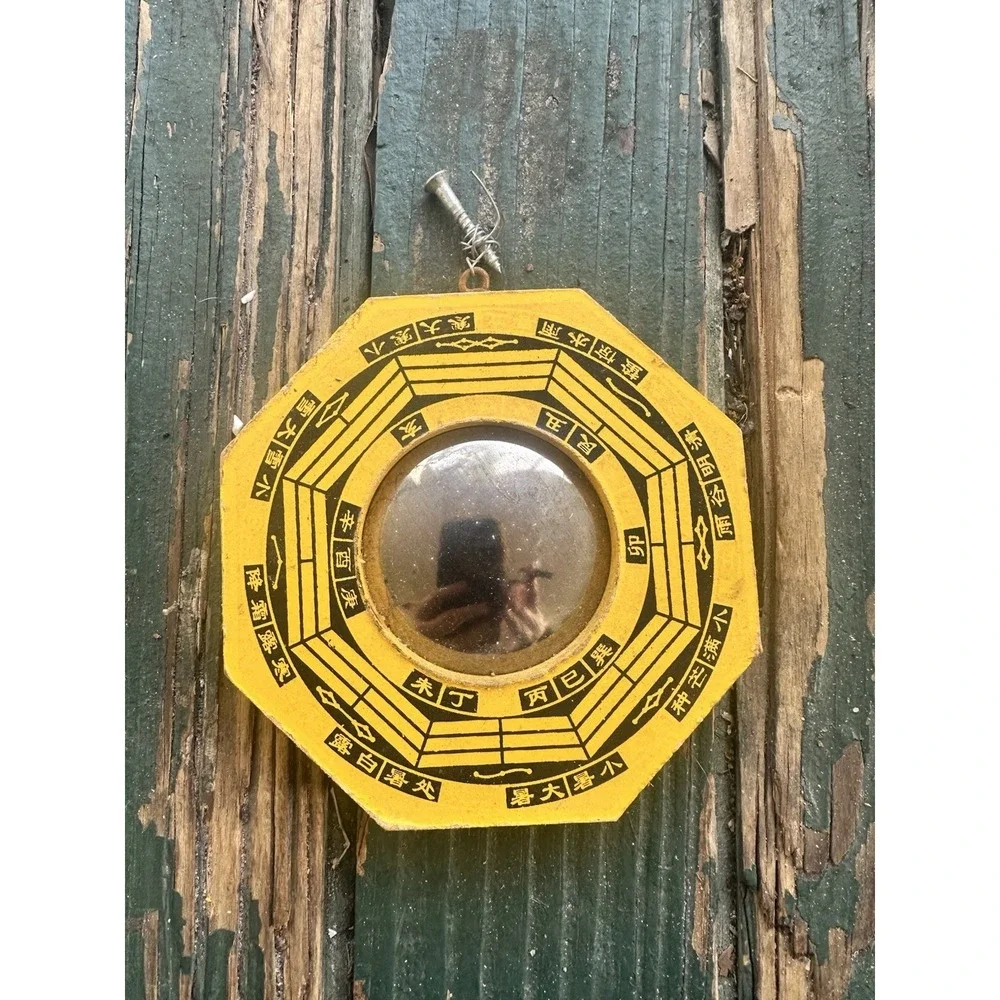 Chinese Traditions Feng Shui Wooden‎ Bagua Mirror Handicraft Home Decoration